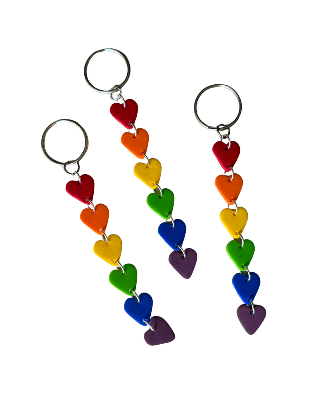 Pridehjärtan nyckelring